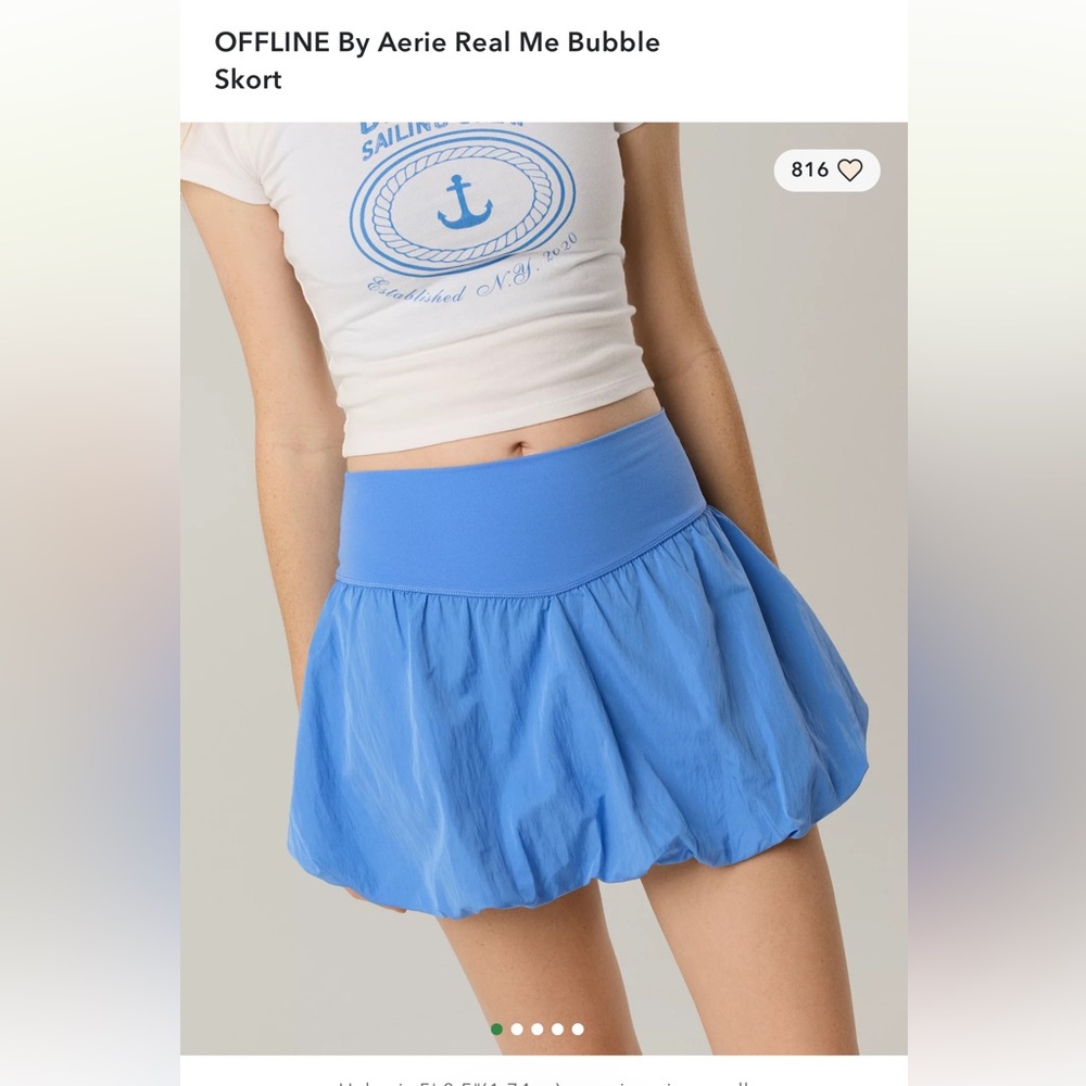 aerie Blue Bubble Skort